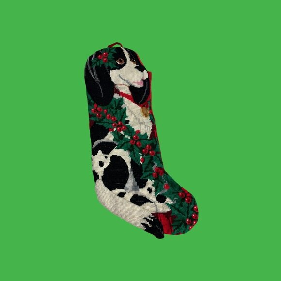 Dalmatian Needlepoint Christmas Stocking - Picture 7 of 8